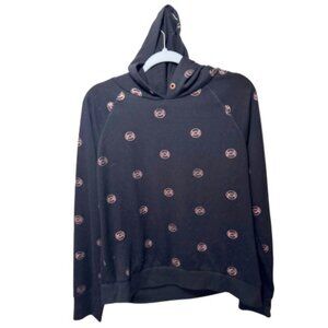 Bebe Hoodie with pink glitter black size L